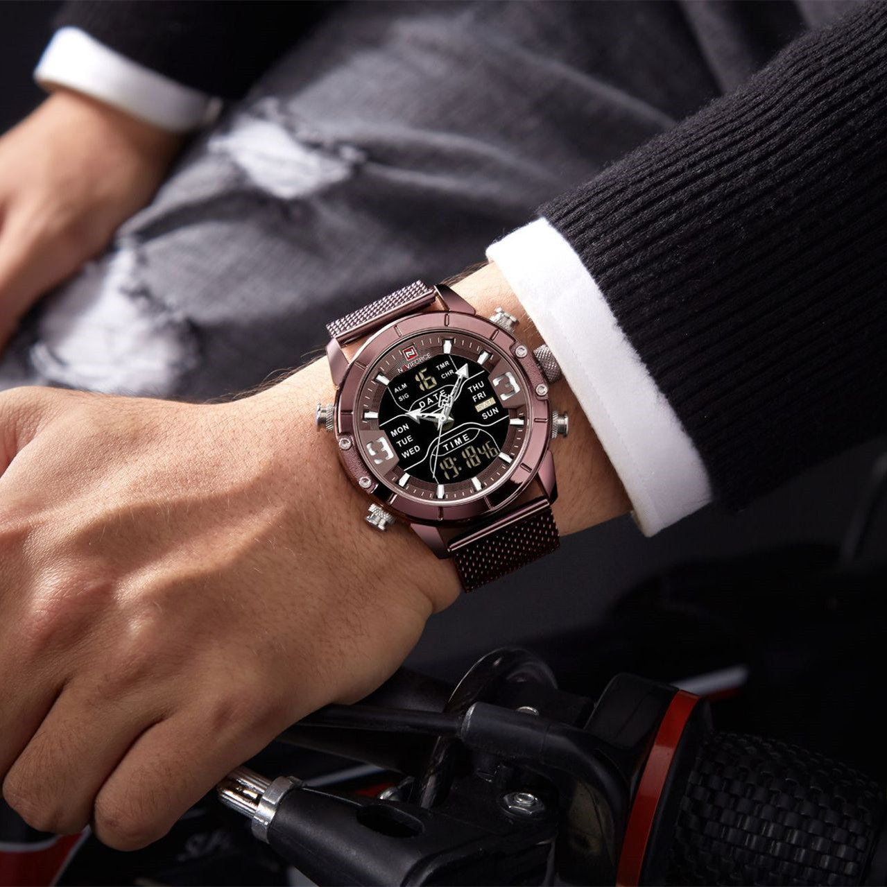 DualChrono – Montre Homme Double Affichage Élégance & Performance