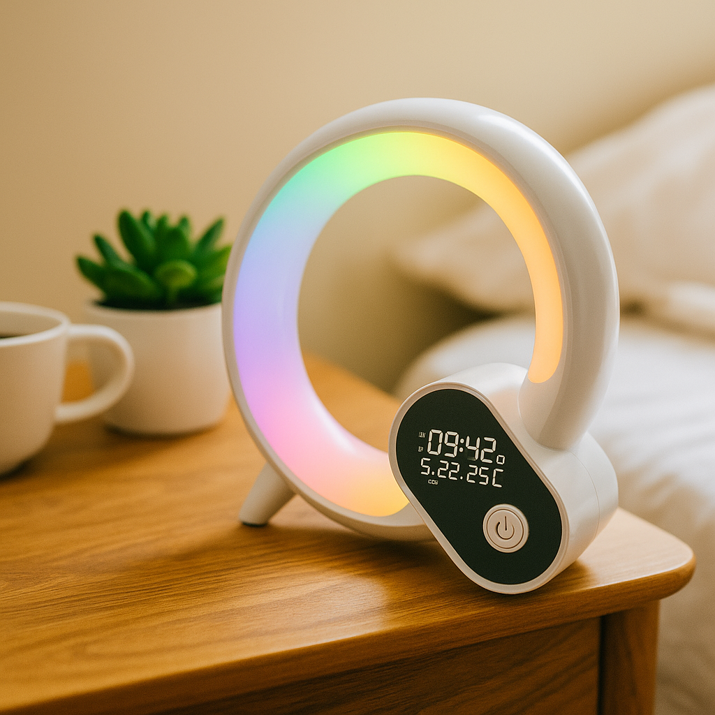 Little Morning Sun – Magical Children's Alarm Clock, Natural Dawn Light, Multicolored Night Light & Soft Music in Bluetooth