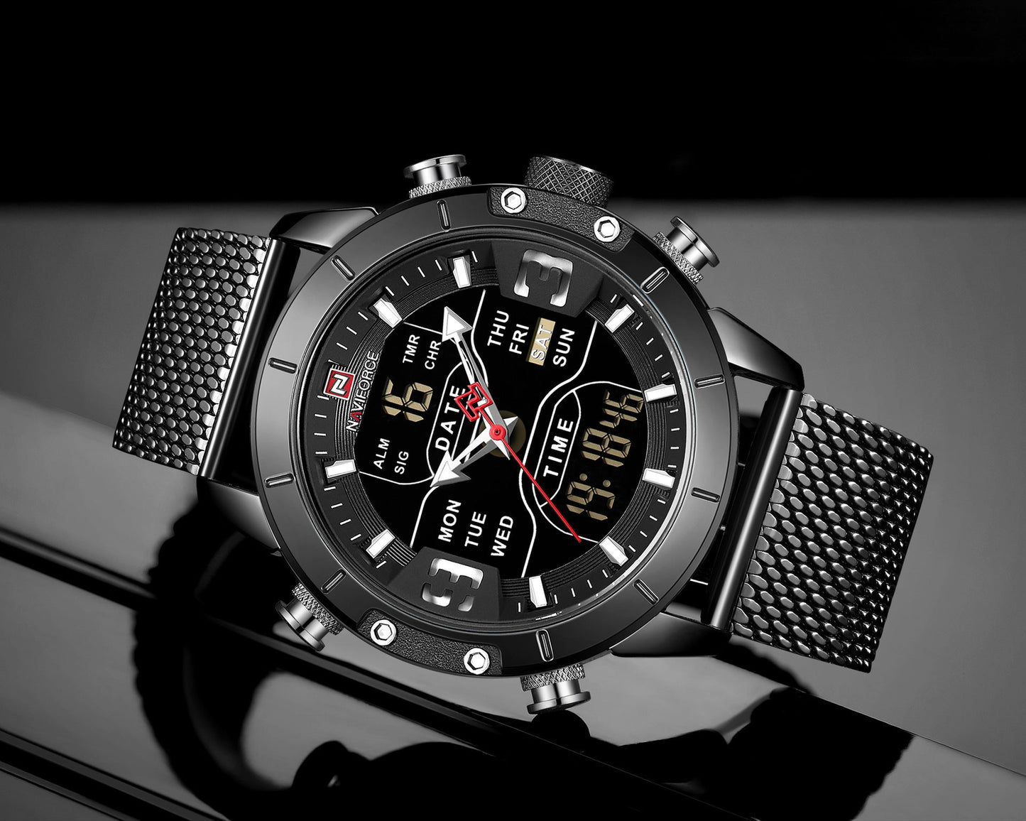 DualChrono – Montre Homme Double Affichage Élégance & Performance