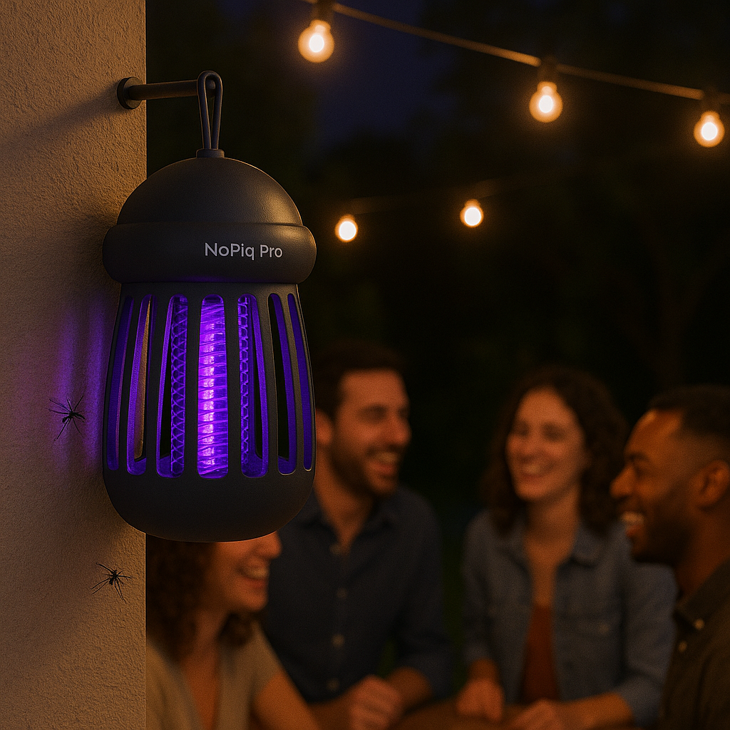 NoPiq Pro - مصباح قاتل للحشرات صامت وخالٍ من الإشعاع
