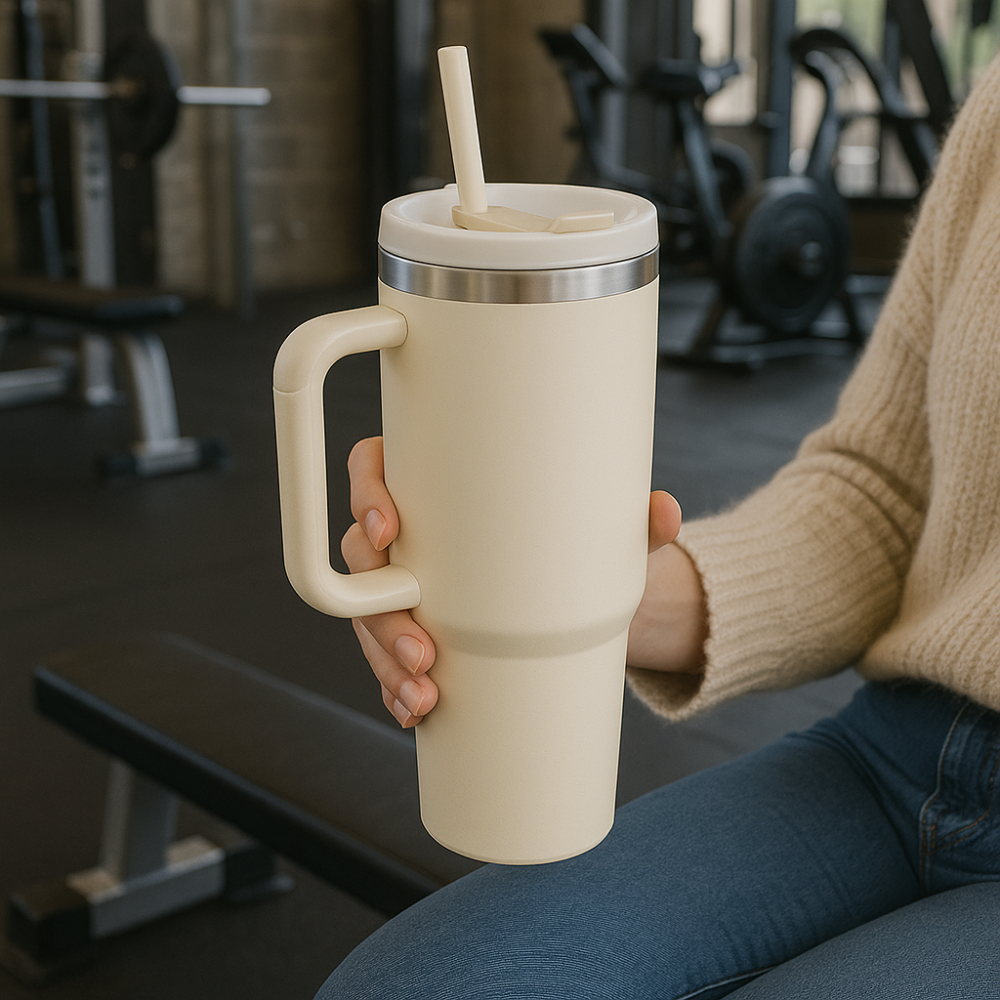 ThermoMax – 1200ML Insulated Tumbler with Handle & Integrated Straw