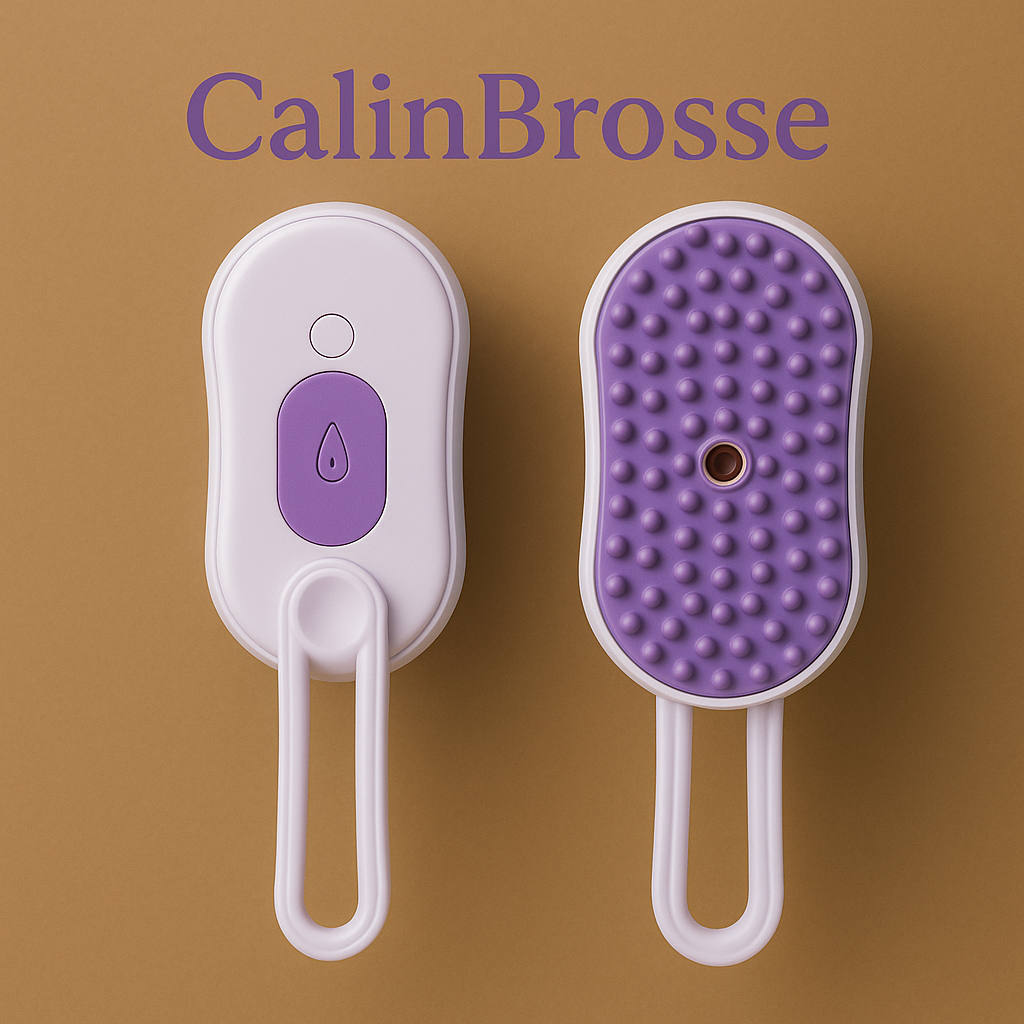 CalinBrosse – 3-in-1 Gentle Steam Brush for Pets