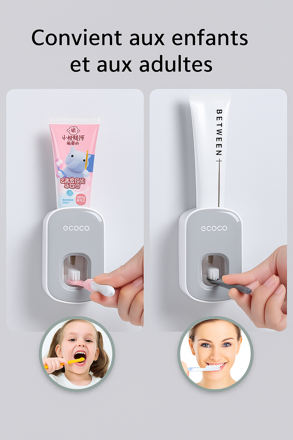 No more toothpaste everywhere! Adopt Distribrosse, the practical wall-mounted dispenser