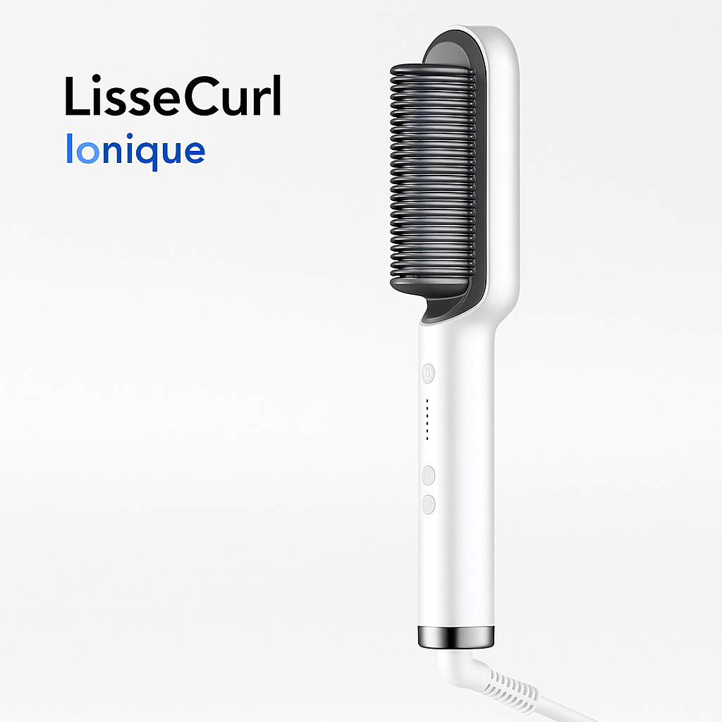 LisseCurl Ionic – 2-in-1 Straightening &amp; Curling Brush