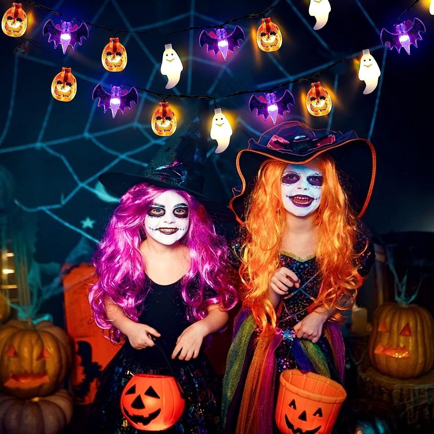 🦇 Macabre Glow – Mesmerizing LED Halloween Garland