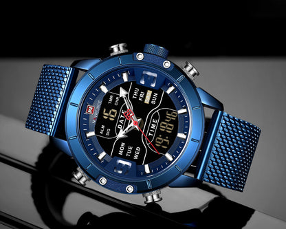 DualChrono – Montre Homme Double Affichage Élégance & Performance