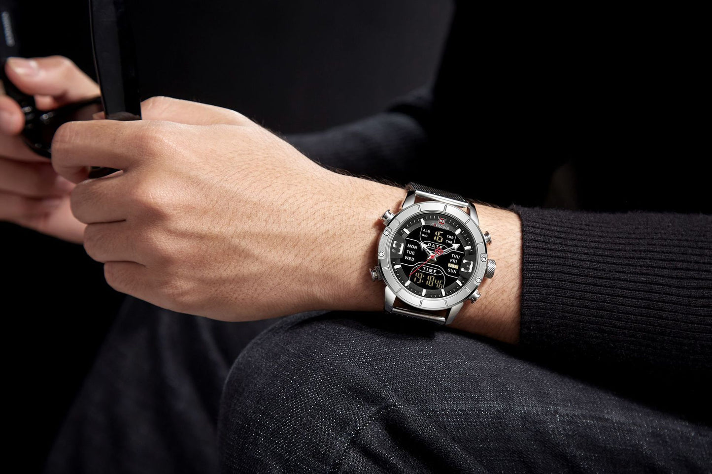 DualChrono – Montre Homme Double Affichage Élégance & Performance