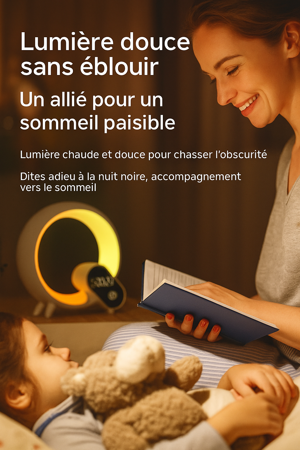 Little Morning Sun – Magical Children's Alarm Clock, Natural Dawn Light, Multicolored Night Light &amp; Soft Music in Bluetooth