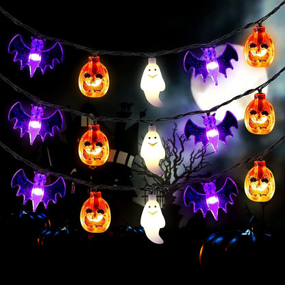 🦇 Macabre Glow – Mesmerizing LED Halloween Garland