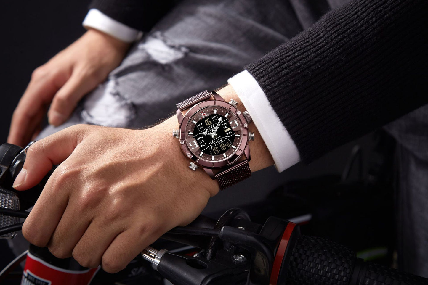 DualChrono – Montre Homme Double Affichage Élégance & Performance