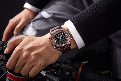 DualChrono – Montre Homme Double Affichage Élégance & Performance