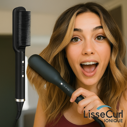 LisseCurl Ionic – 2-in-1 Straightening &amp; Curling Brush