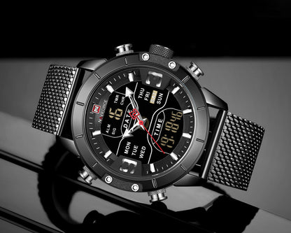 DualChrono – Montre Homme Double Affichage Élégance & Performance