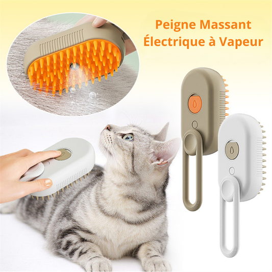 CalinBrosse – 3-in-1 Gentle Steam Brush for Pets 
