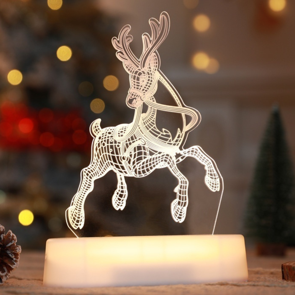 Lumière3D Noël - Illuminez vos soirées avec un Noël en relief.
