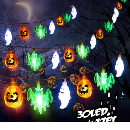 🦇 Macabre Glow – Mesmerizing LED Halloween Garland