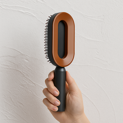 Self-Cleaning Shine Brush – Detangle, Massage and Shine in One Click!